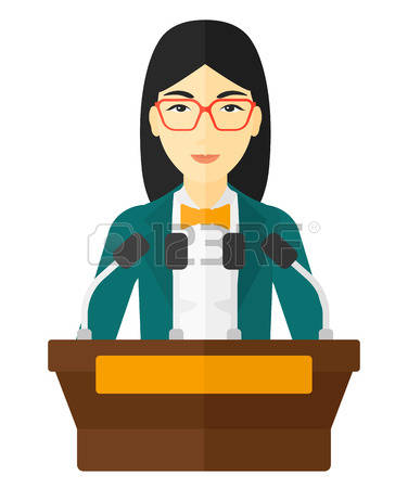 Podium cliparts free download. Speakers clipart lady