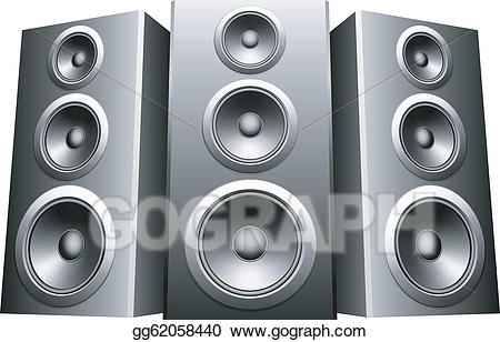 Speakers clipart large. Eps illustration vector gg