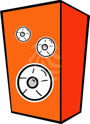 speakers clipart orange