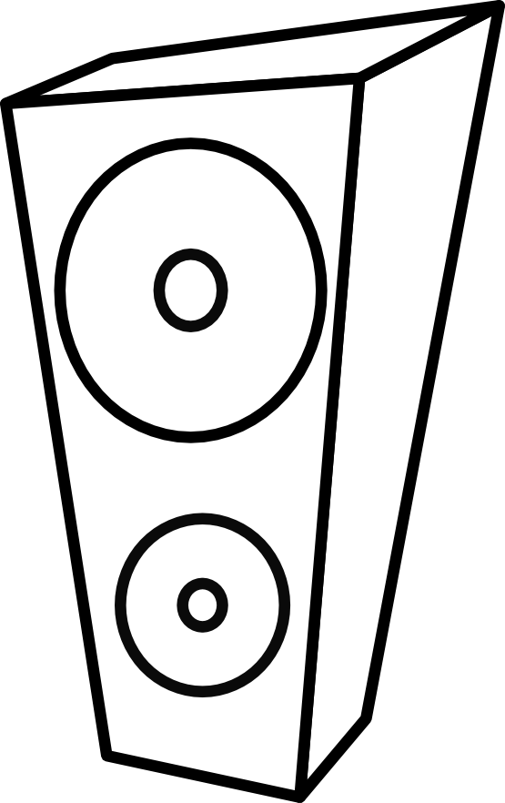 Loudspeaker computer black and. Speakers clipart pc speaker
