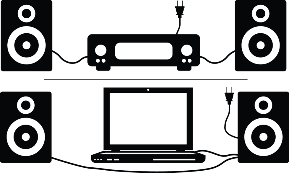 Powered stereo buying guide. Speakers clipart publicity