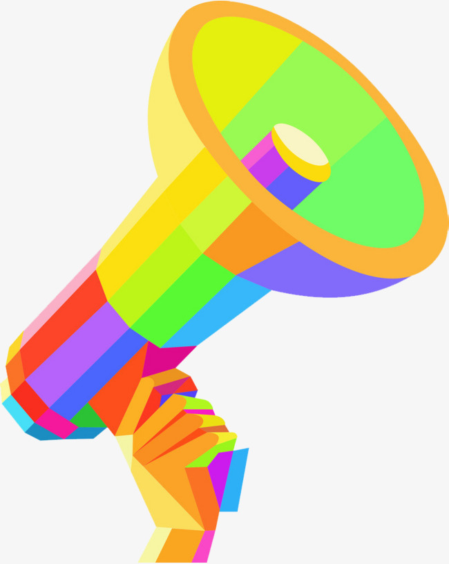 Promotional color blocks promotion. Speakers clipart publicity