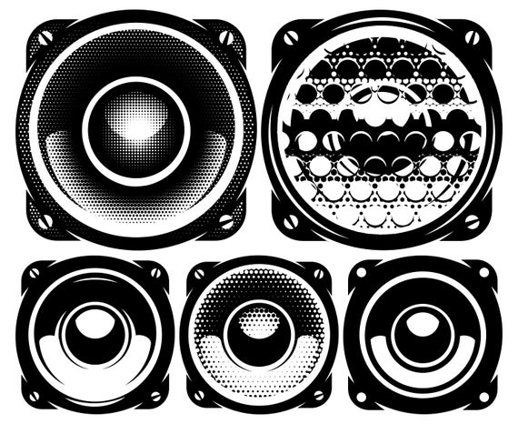speakers clipart silhouette
