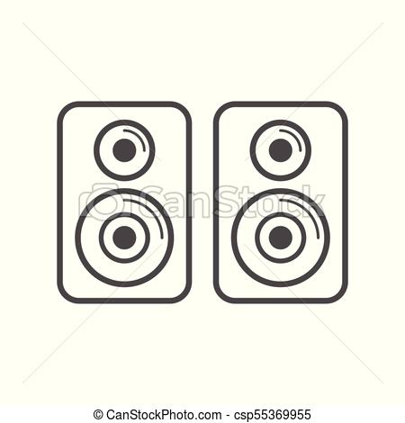 speakers clipart simple