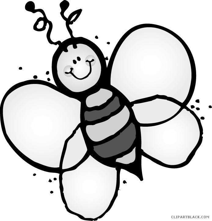 Spelling clipart black and white. Bee clipartblack com animal