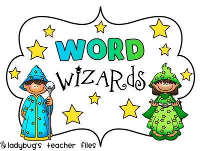 Spelling clipart word study. Wizard book printable my