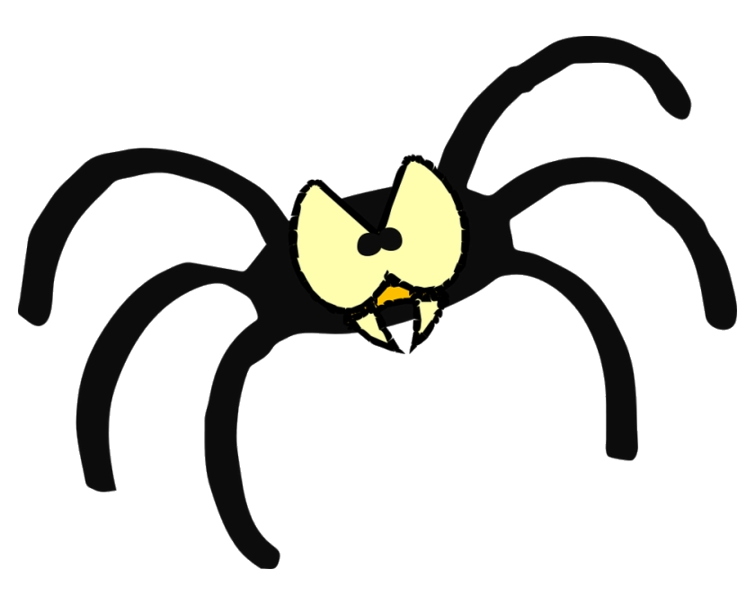 spider clipart angry