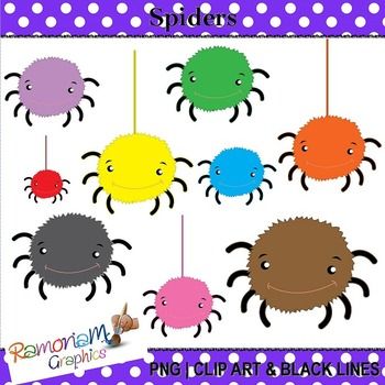 Spiders clip art free. Spider clipart colorful spider