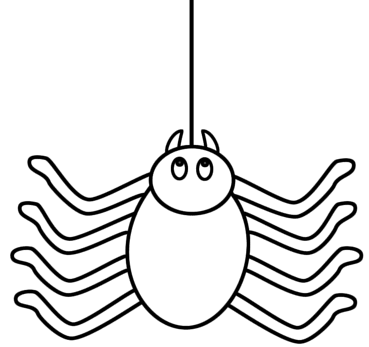 Spider clipart colour. Free pictures for kids