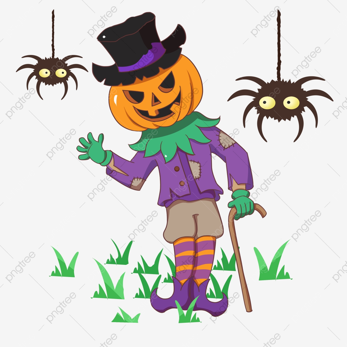 Halloween makeup ball pumpkin. Spider clipart festival