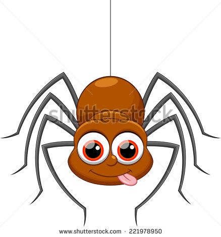 spider clipart orange bug