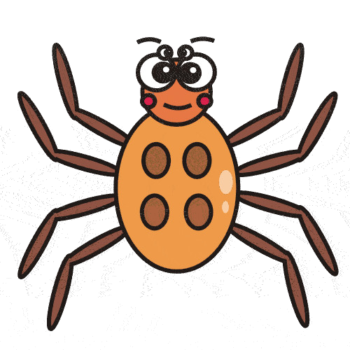 Spider clipart orange spider. Cartoon animation clip art