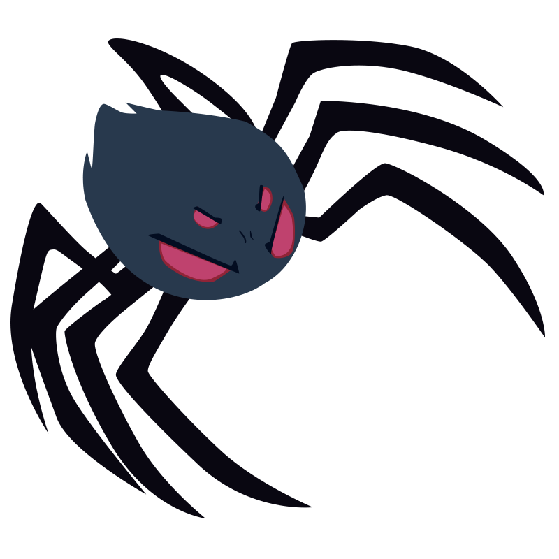 spider clipart scared