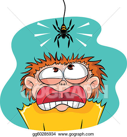 spider clipart scared