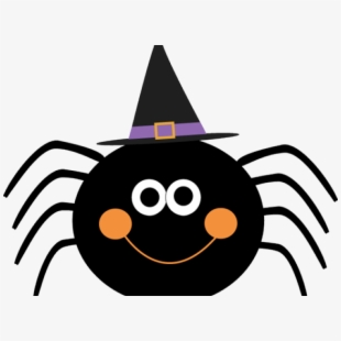 Spider clipart witch. Pastel halloween transparent cartoon