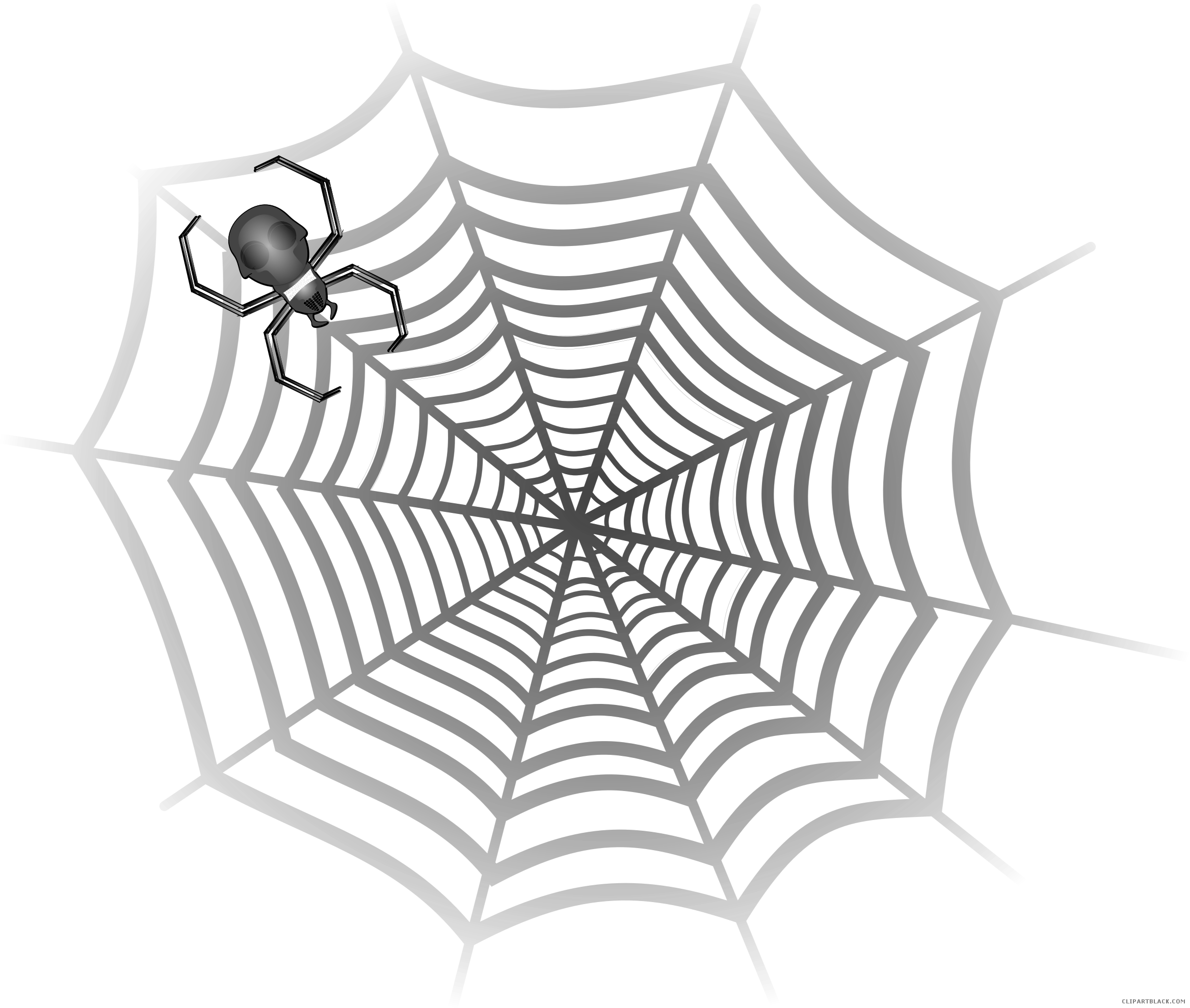 spiderweb clipart black and white