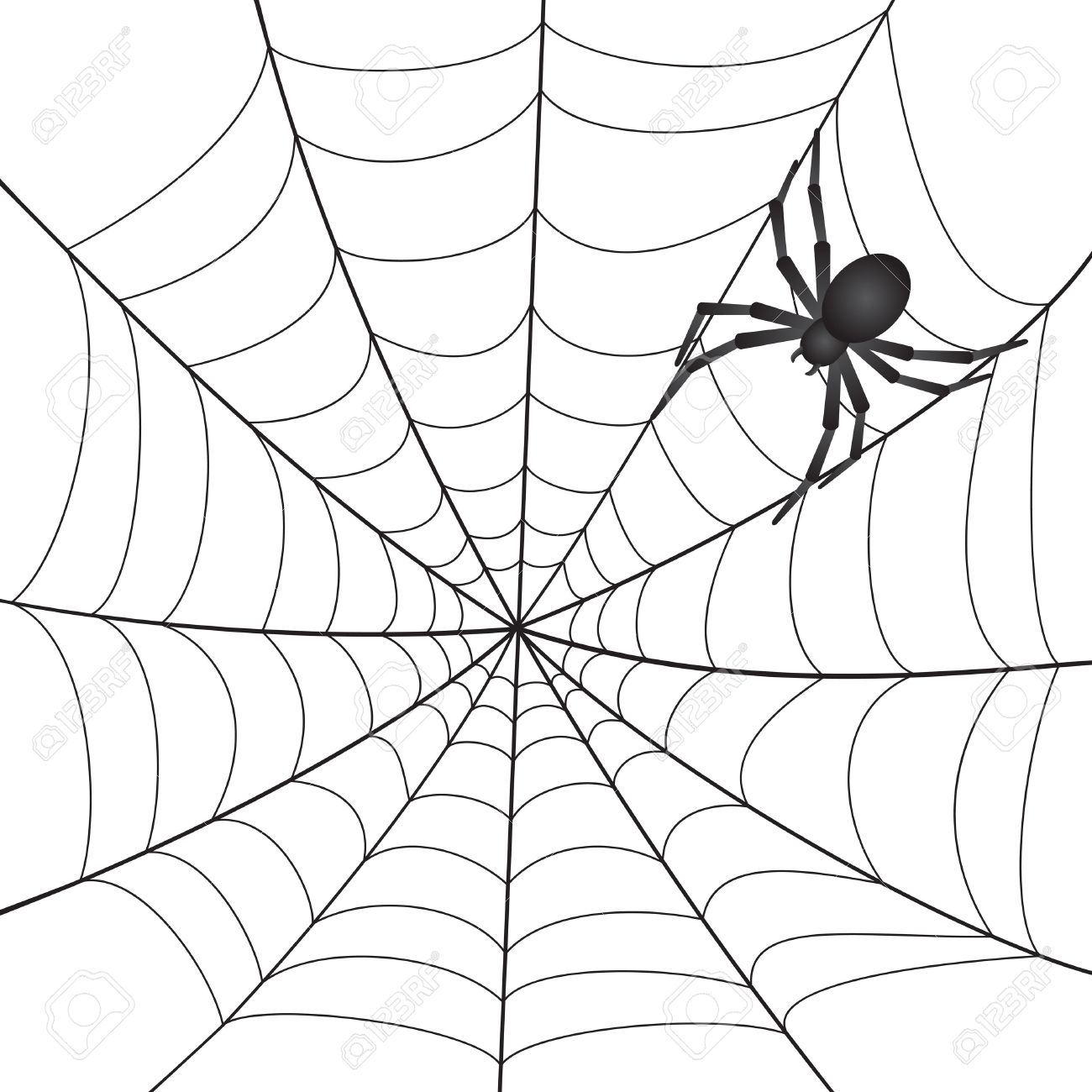 Spiderweb Clipart Black And White 4 