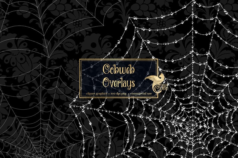 Overlays and spider web. Spiderweb clipart cobweb