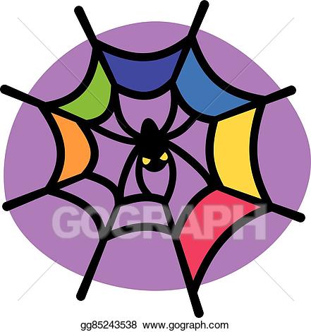 Spider clipart colorful spider. Vector stock spiderweb and