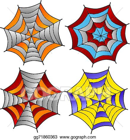 spiderweb clipart colorful spider