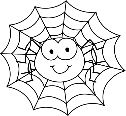 spiderweb clipart friendly spider