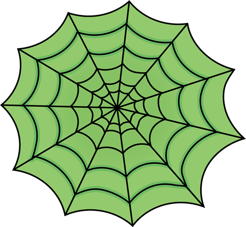 spiderweb clipart green spider