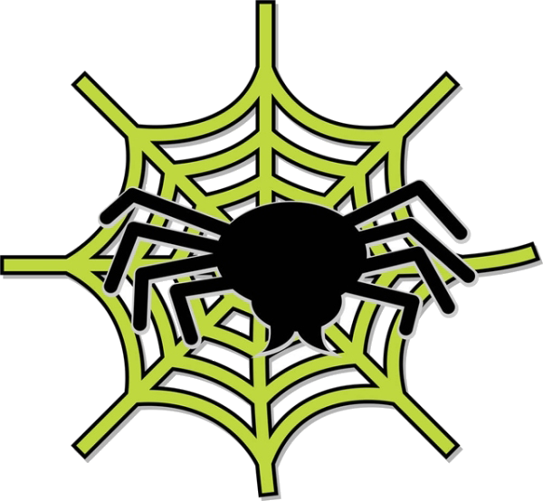 spiderweb clipart green spider