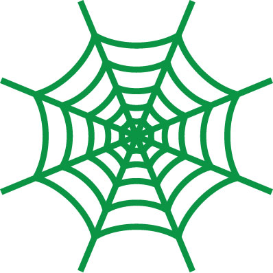spiderweb clipart green spider