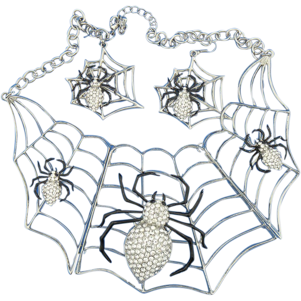 Spiderweb clipart spooky spider. Web necklace innovation inspiration