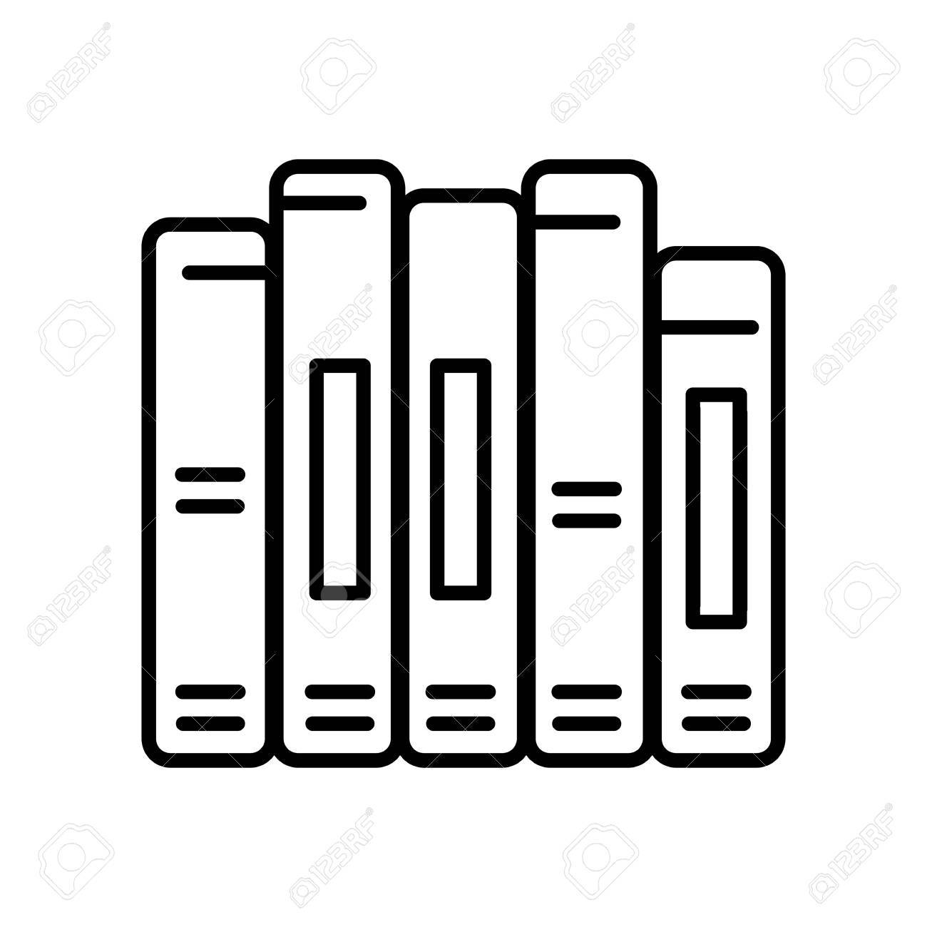Spine clipart outline. Book vector icon design