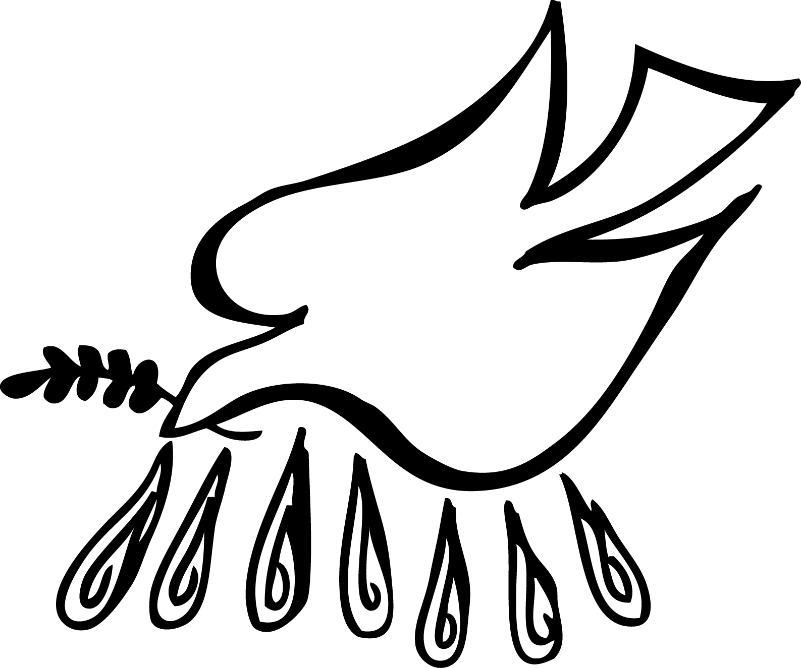 Holy spirit pictures panda. Clipart flames dove
