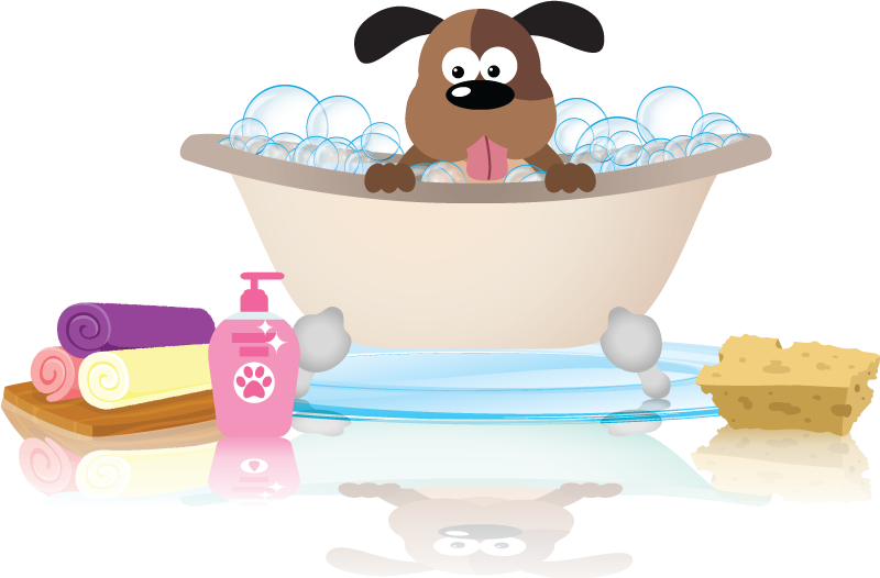 Splash clipart glow. Dog mobile groom and