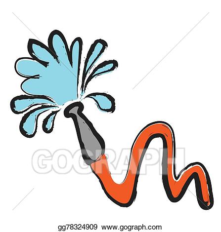 Splash clipart water hose. Clip art vector doodle