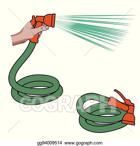 Vector art drawing gg. Splash clipart water hose
