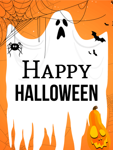 Spooky clipart birthday halloween. Ghost card greeting cards
