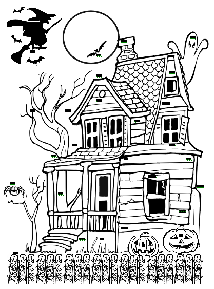 spooky clipart black and white