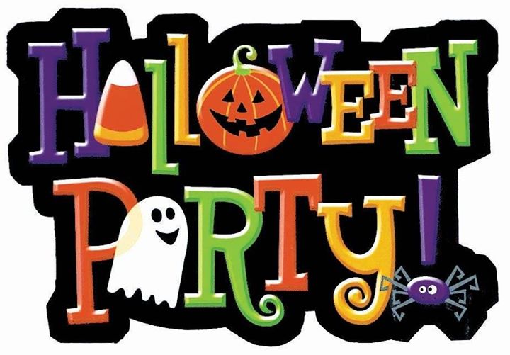 Free party word cliparts. Spooky clipart celebration