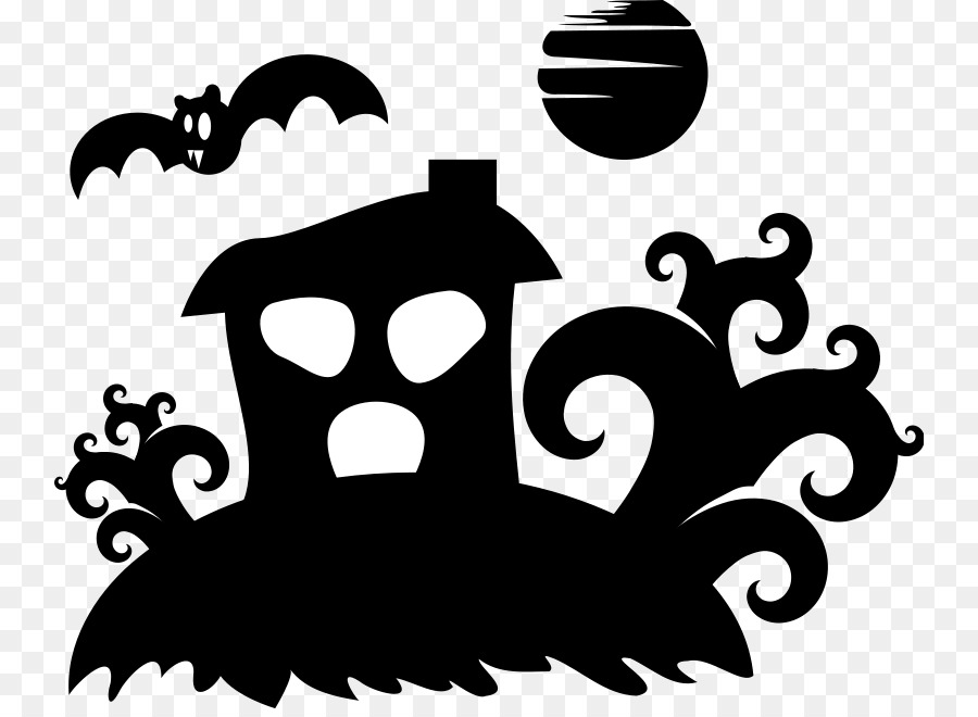 House symbol illustration black. Spooky clipart cool