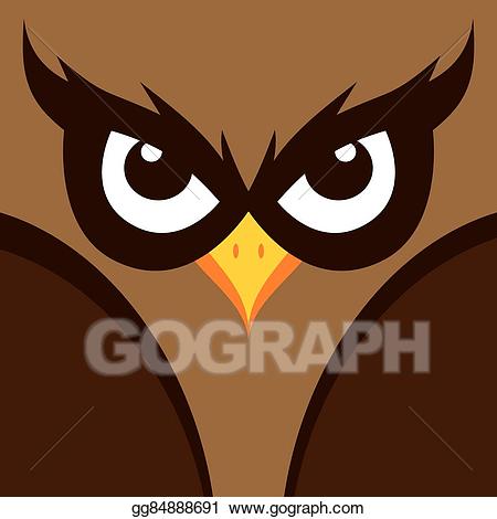 Spooky clipart cool. Vector art owl illustration