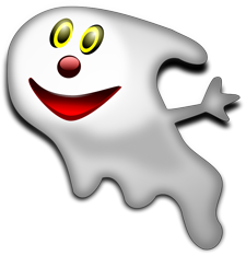 Spooky clipart happy ghost. And vector graphics for