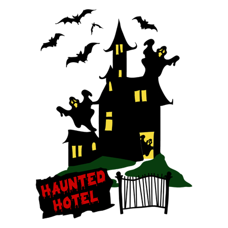 spooky clipart haunted hotel