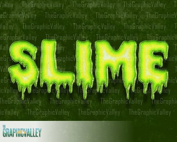 Spooky clipart realistic. Slimy green letters ooze