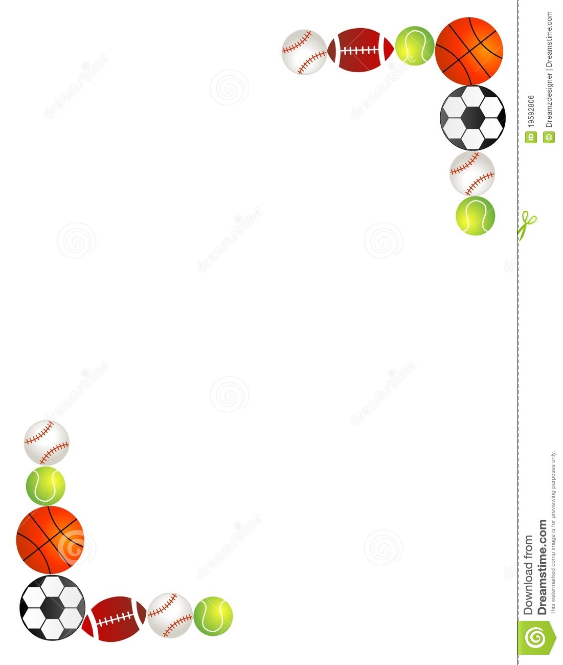 Sports clipart boarder.  border clip art