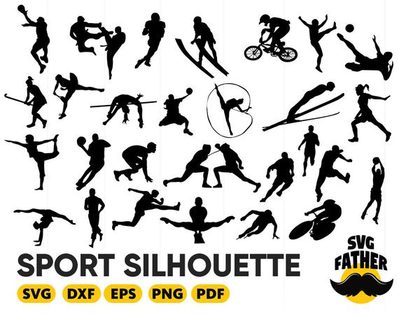 Sports clipart file. Sport svg silhouette dxf