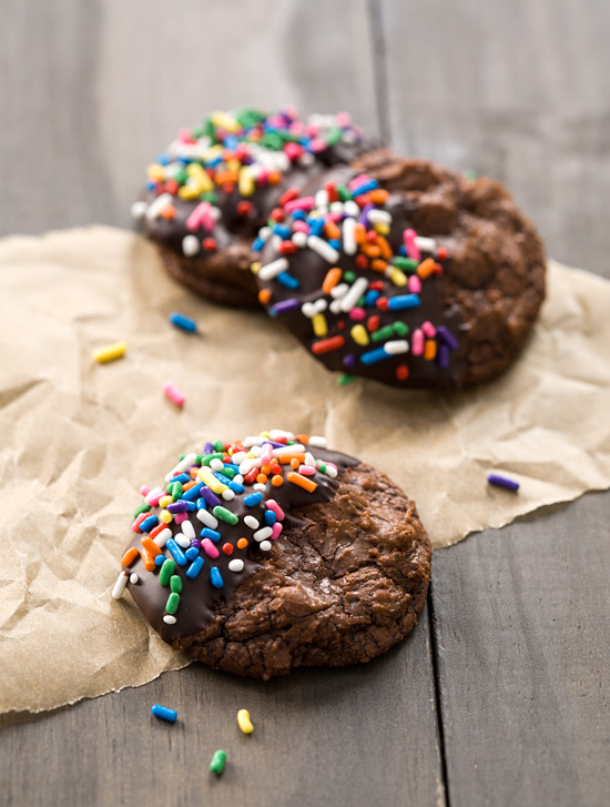 Dipped brownie cookies with. Sprinkles clipart chocolate sprinkle