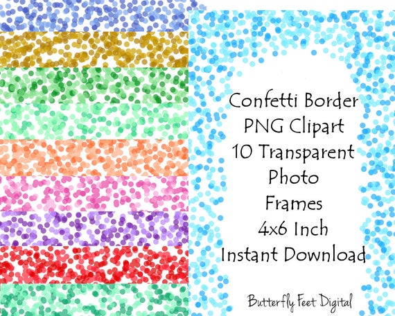 Sprinkles clipart confetti. Png clip art borders