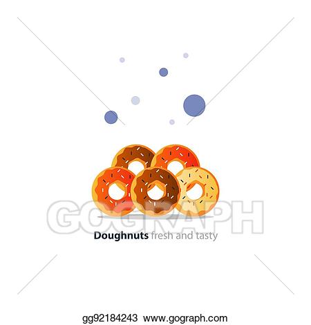 Sprinkles clipart pile. Eps vector of donuts