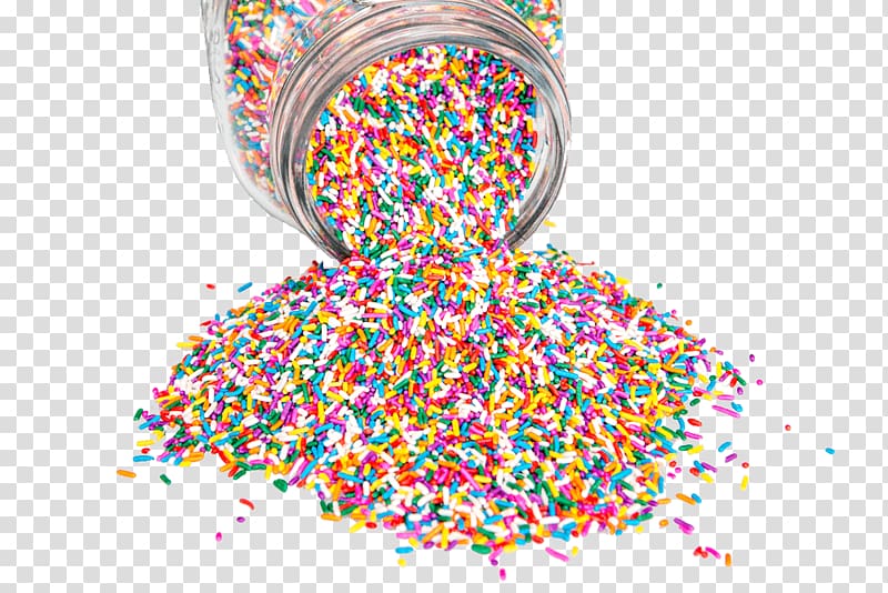 Spilled illustration ice cream. Sprinkles clipart round