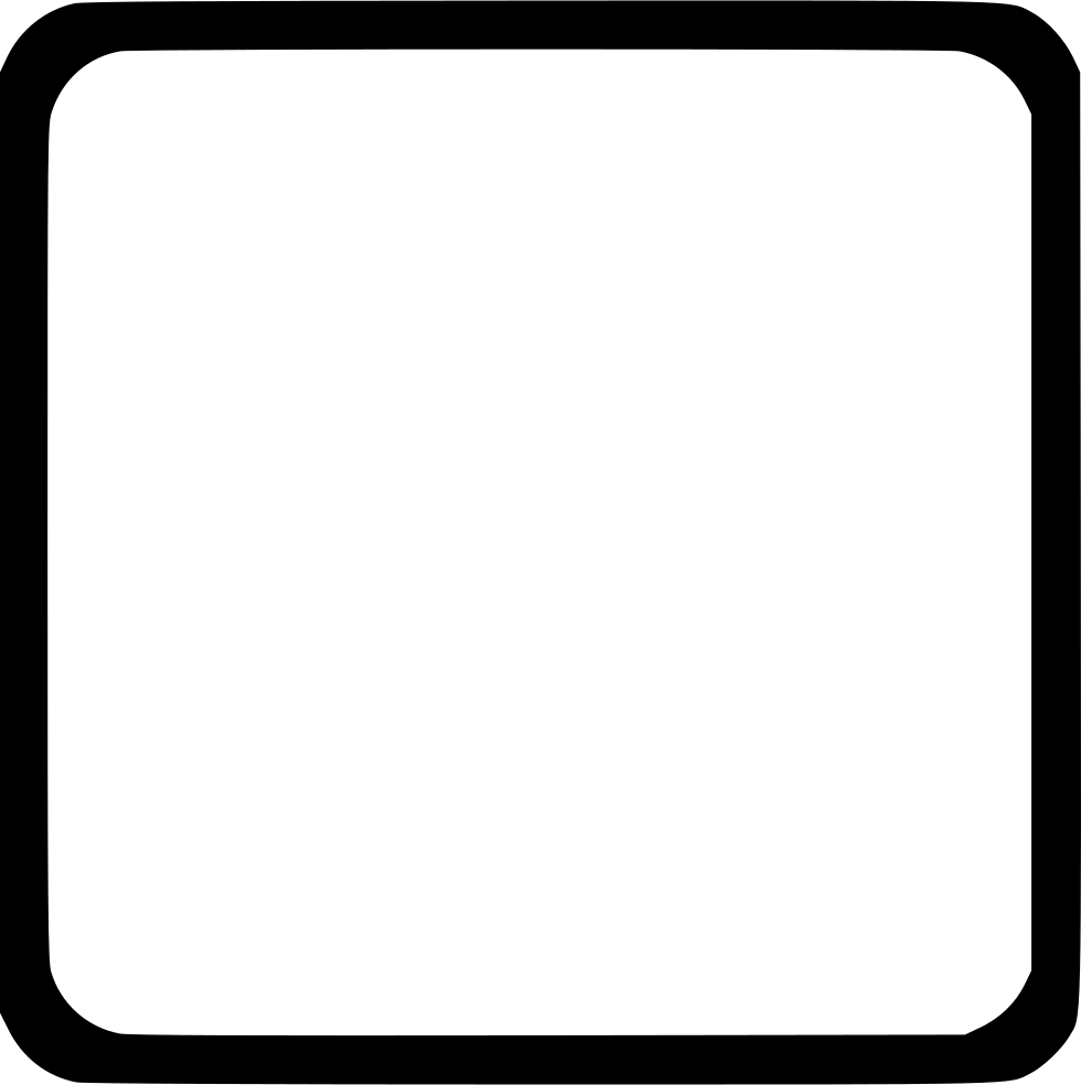 Ui element border frame. Square clipart black outline
