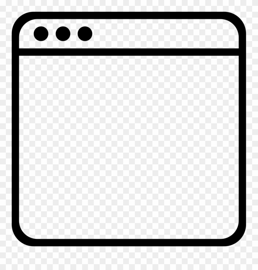 Square clipart blank square. Window empty outlined interface